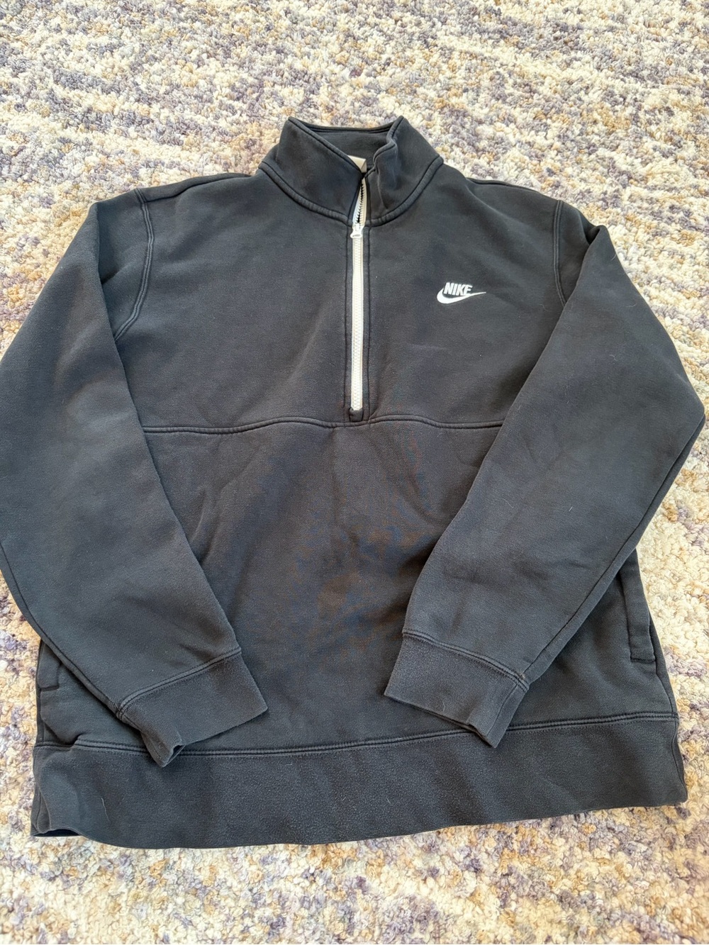 Nike Sportswear Half Zip Fleece Pullover Black- Men’s Medium